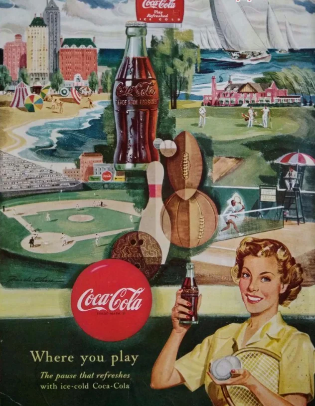 可口可乐宣传画，50年代