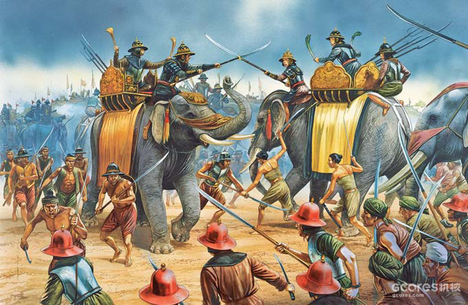 暹罗王国和东吁王国的象战