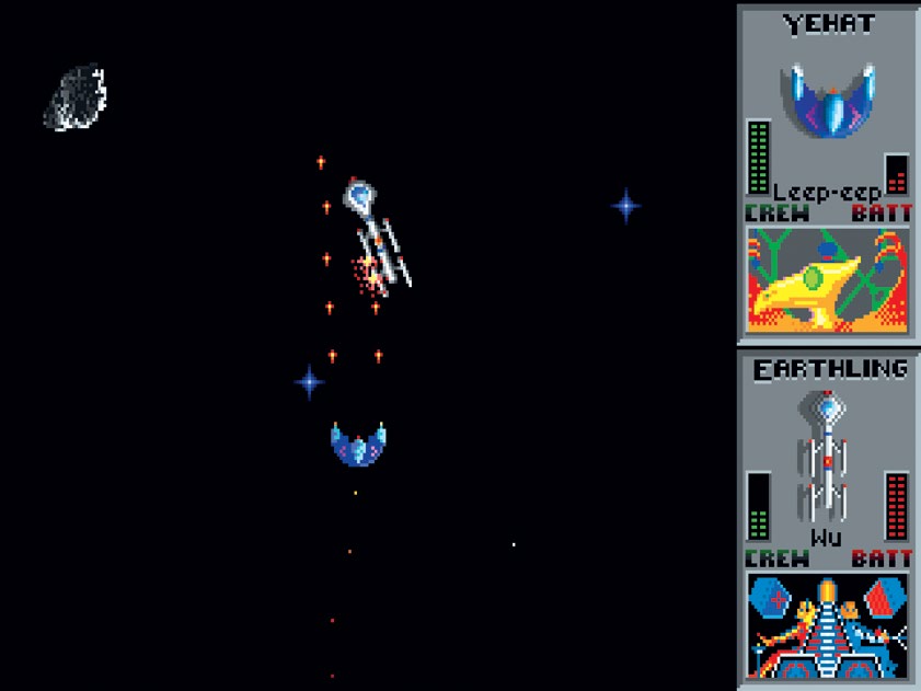 战斗系统和《小行星》（Asteroid）很像，但每一艘舰船的玩法都不尽相同。