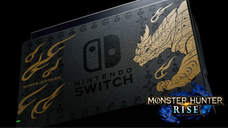 《怪物猎人 崛起》限定版Nintendo Switch主机及Pro手柄公布