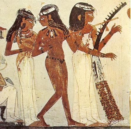 古埃及壁画中的竖琴
