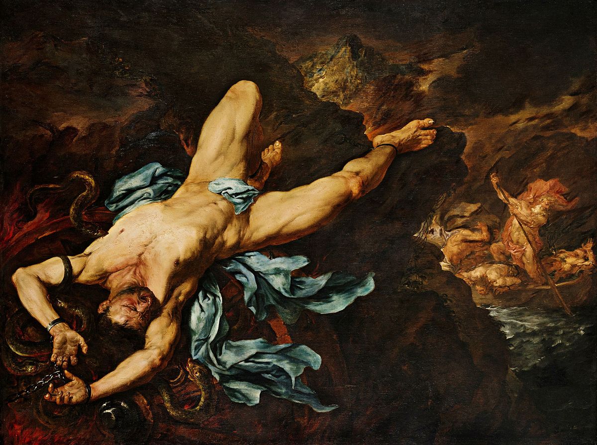 Giovanni Battista Langetti, The Torture of Ixion, 17th-century