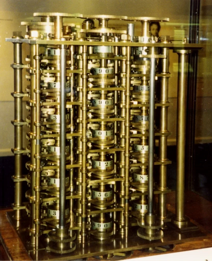 查尔斯·巴贝奇的差分机一号模型 图源：https://the-synthetic-image.com/the-diffference-engine/
