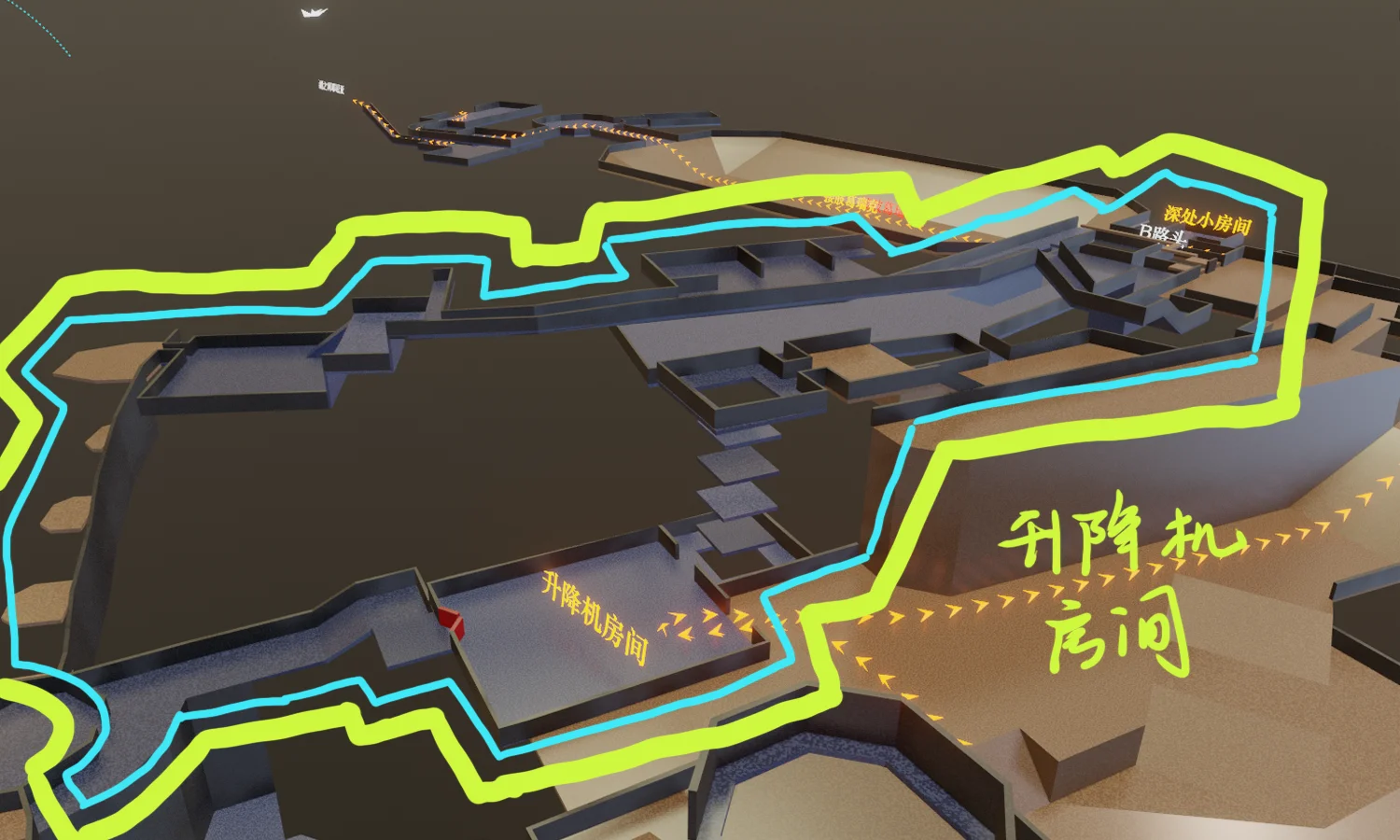 升降梯旁房间