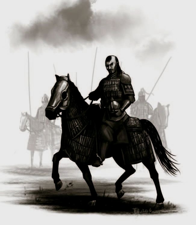 有“铁鹞子”之称的西夏甲胄骑兵，他们是北宋军队最强的敌人之一