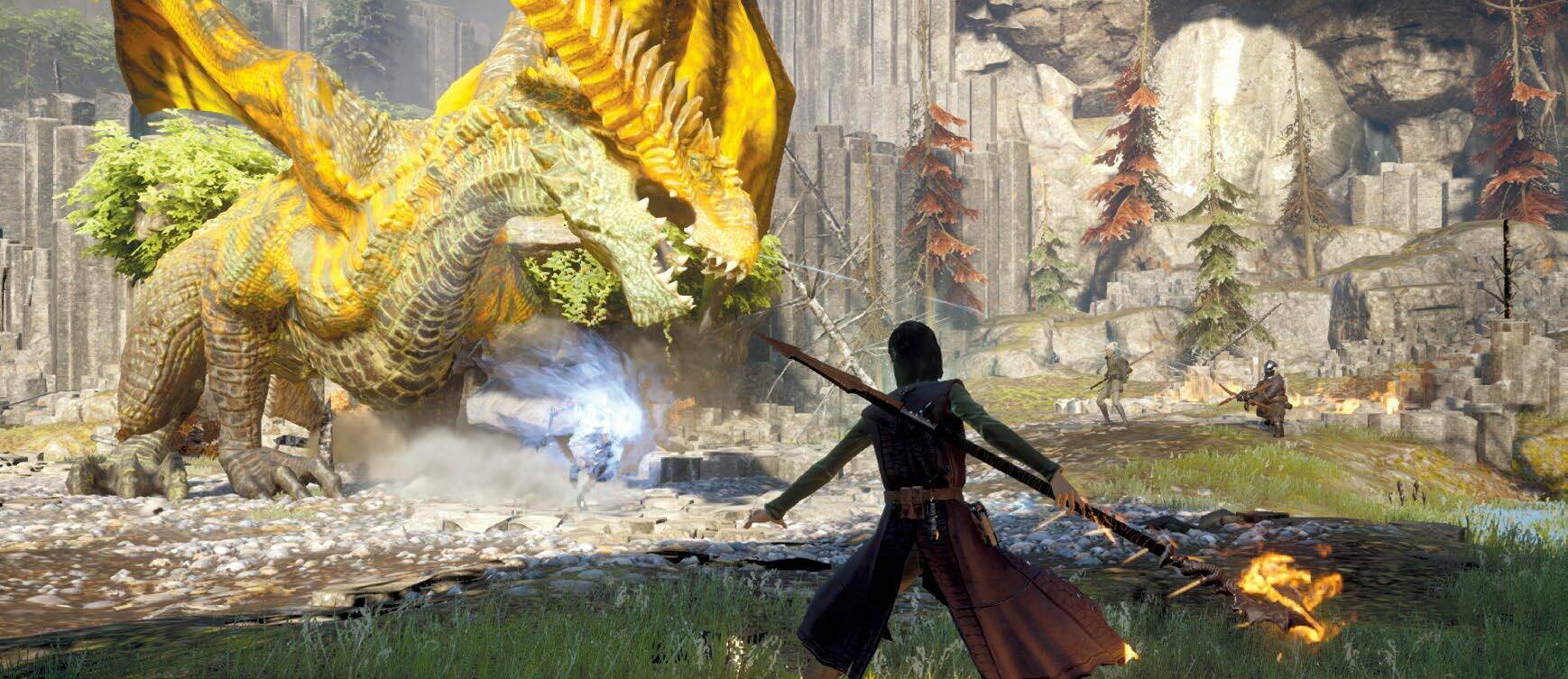 BioWare, 2014, Windows, PS3, PS4, Xbox 360 and One 除游戏本体外，BioWare 还制作了名为龙腾世纪传续（Dragon Age Keep）的网站，可以上传龙腾世纪前两作游戏的存档，设定《龙腾世纪：审判》的故事背景。即便你丢失了存档或者从未玩过前两作，也可以在网站上自行定制。* * 译者注：龙腾世纪的每一部作品和上一部玩家作出的重要选择以及上一部最后一个资料片剧情都有较大关联，尤其在《审判》中前两作玩家的选择会影响游戏内部分文本、对话乃至部分场景里出现的角色。这个网站需要用户用购买游戏时的 Origin 账号登录，之后可以选择前两作中主角的性别、种族、（身世）、恋爱对象，游戏关键剧情的走向（例如某个角色是否还活着）等等。之后玩家可以把设定好的故事背景导入本地，在《审判》的角色创建界面即可选择使用。即便不在网站上设定，游戏里也提供默认背景。