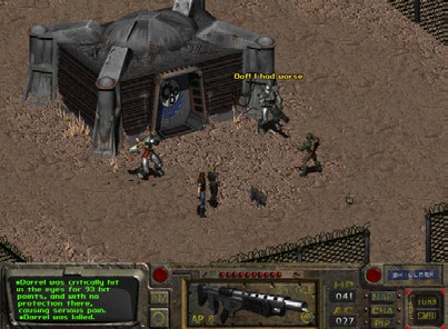 战斗为回合制并采用了行动点数——《幽浮》（X-COM）系列中时间单位的简化版。游戏允许玩家瞄准敌人的不同部位来致盲或止步他们。