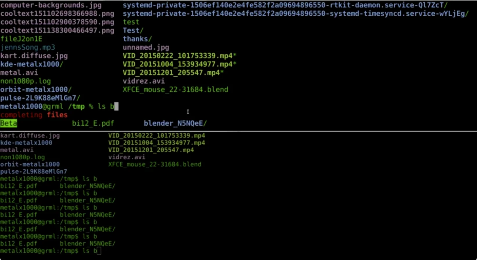 bash 和 zsh 会有一些不同