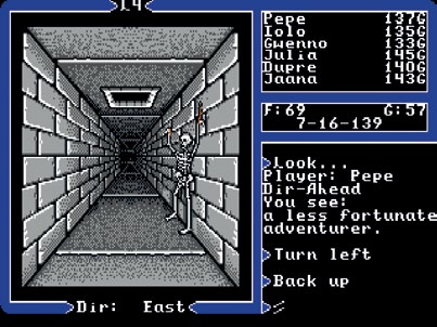 《创世纪 5》是主系列[8]中最后一款在地牢中使用第一人称视角的地牢探索类 RPG。