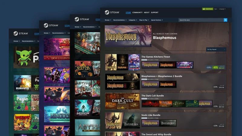 Steam实装新功能：查看包含某款游戏的所有捆绑包