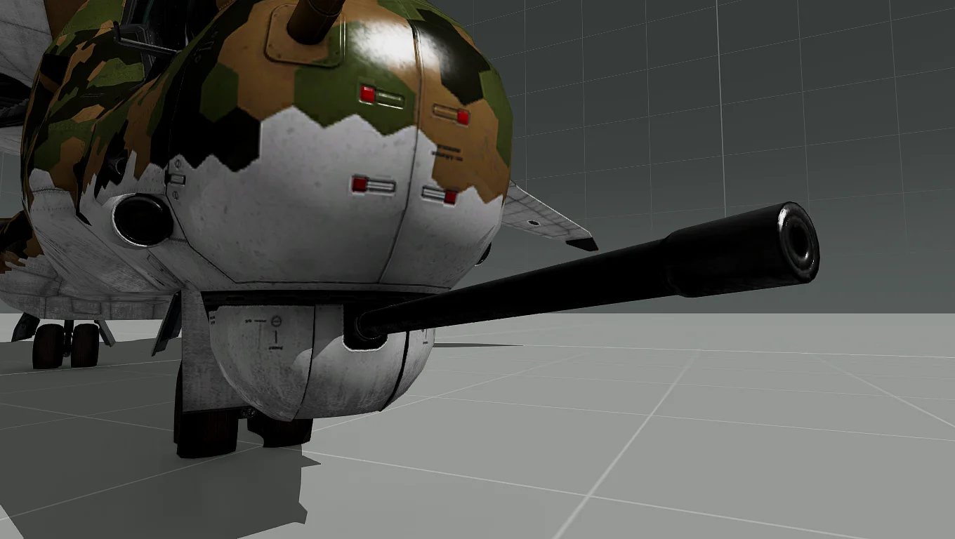 Y-32在机头安装有一门机炮
