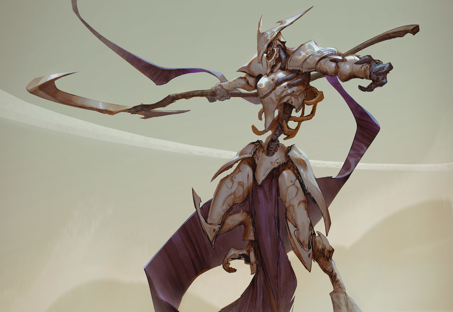 这位艺术家笔下的机械/装甲武士,几乎能涵盖你所有的刻板印象