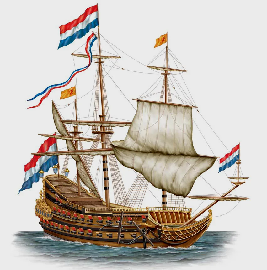 协和号（Eendracht），76炮舰（最初是56炮），第二次英荷战争中被皇家查理号击沉