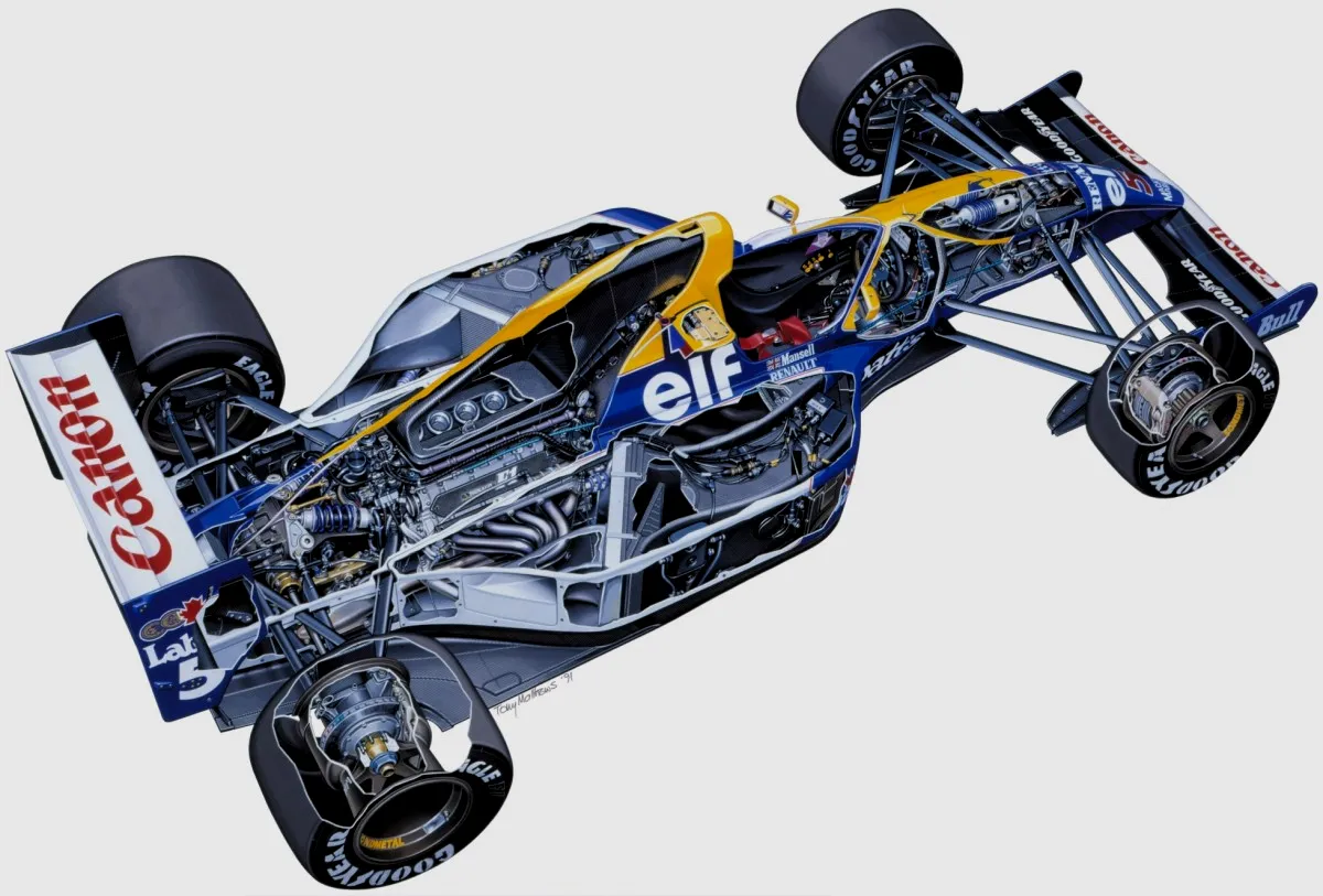 电子科技加持的FW14B奠定了现代F1赛车的基础。