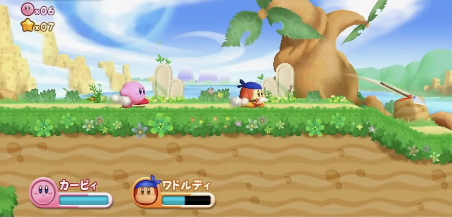 《星之卡比Wii》中作为可操作角色的头巾瓦豆鲁迪