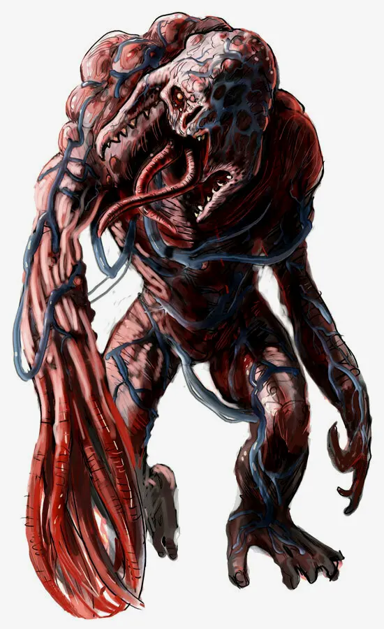 一个早期修补者的概念美术。作者：罗布·沃特斯
（网址：https://imgur.com/gallery/bioshock-concept-art-RrN1b）