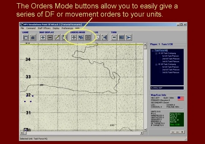 命令模式（ORDER MODE）按钮允许你向单位轻松指定直瞄目标和下达机动命令。