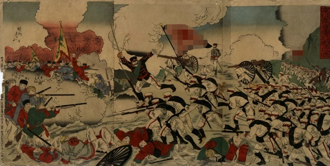 日本人绘制的台南之战图，或许就是徐骧壮烈牺牲的这场战斗