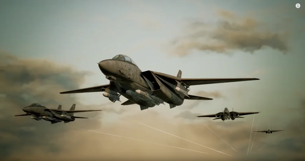 AC7之前宣传片中挂载AIM-54的F-14编队