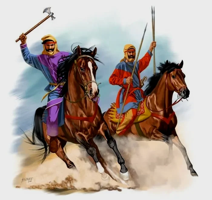 后人对波斯骑兵的设想图，这些人在爱奥尼亚起义中有效对抗了爱奥尼亚人的方阵