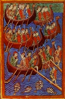 12世纪中叶绘制的维京人舰队