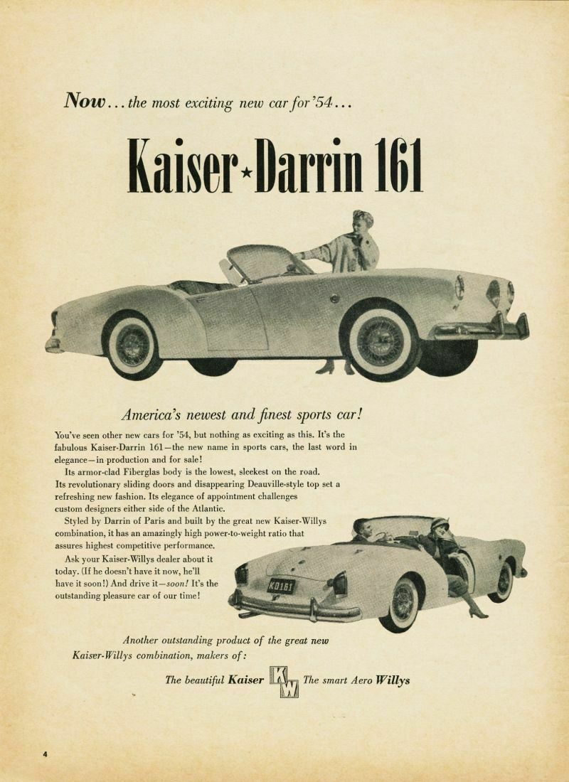 当时Kaiser Darrin的招贴广告