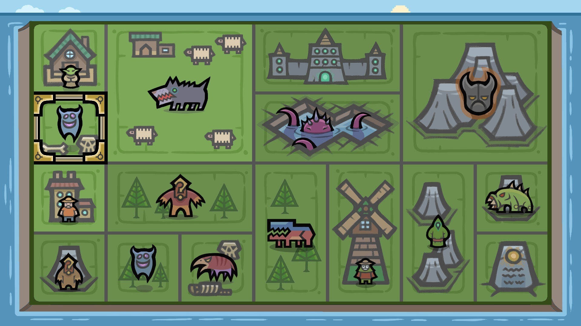 《迷霧島》遊戲地圖