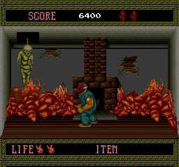 TurboGrafx-16版，右上角红色面具