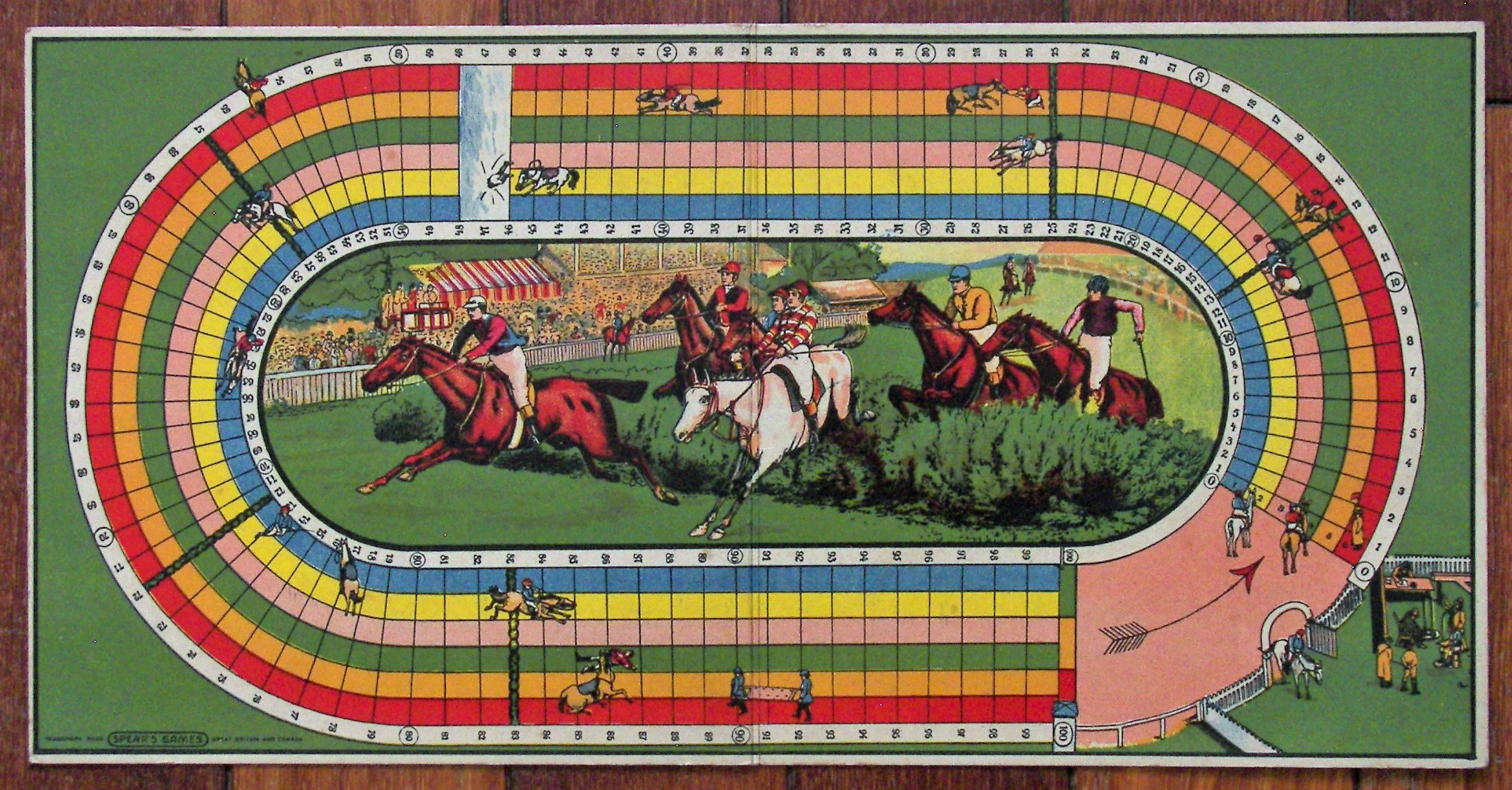 1920’s The Grand National Steeple Chase Horse Racing Game, J W Spear & Sons, England