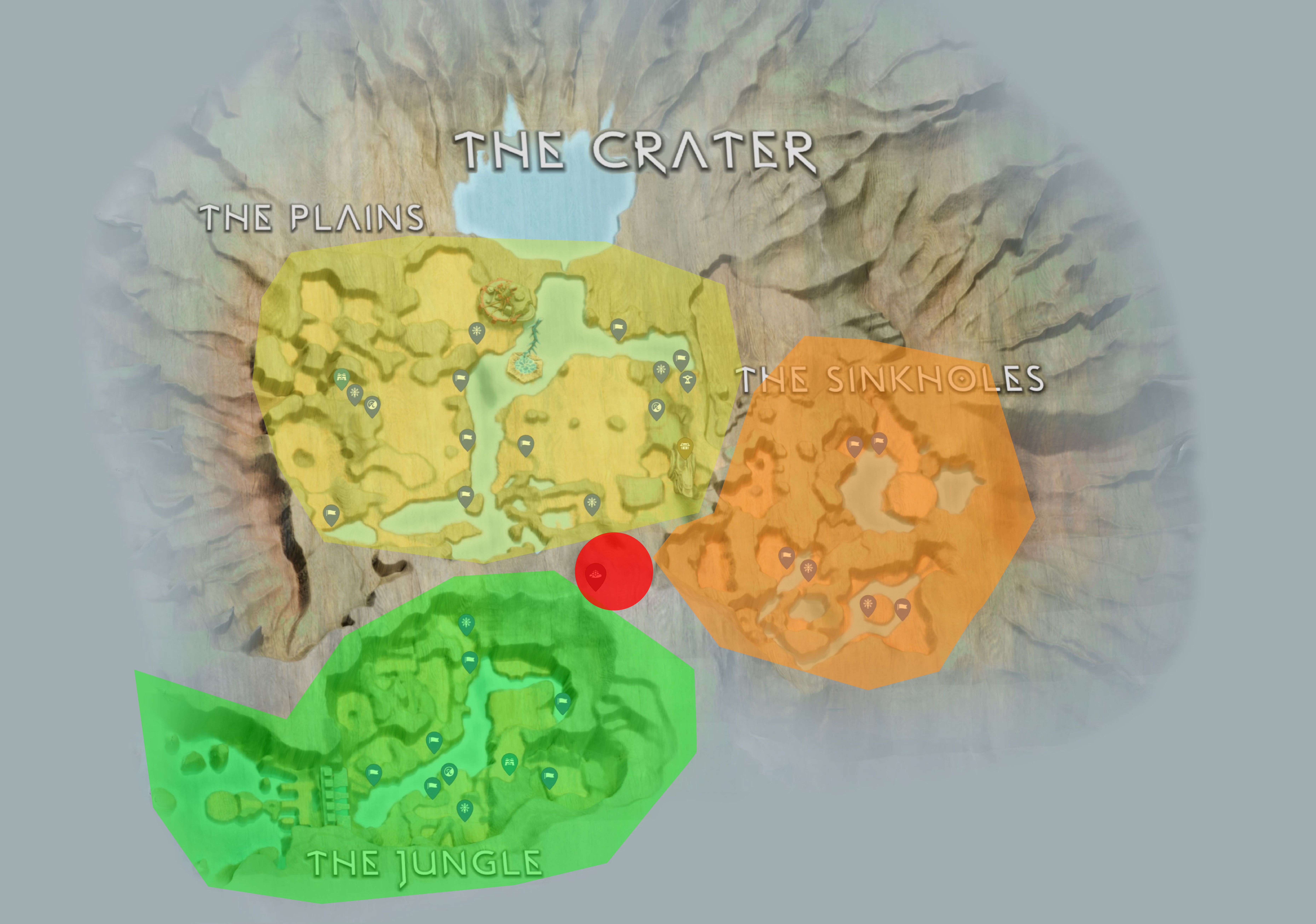 华纳海姆北部隐藏区域大坑空间结构