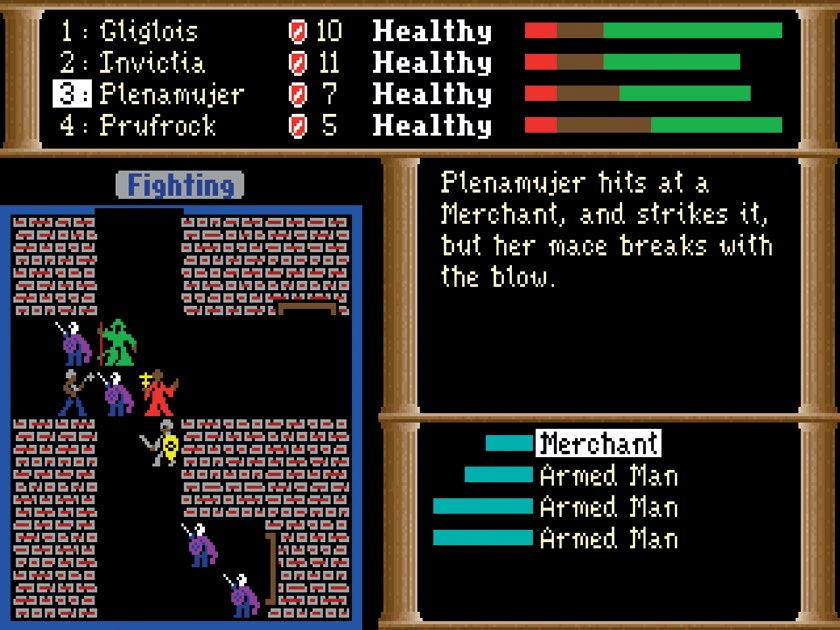 進入戰鬥狀態時，遊戲從第一視角探索向轉為俯視角回合制戰鬥向，這一設定與金盒子游戲類似。