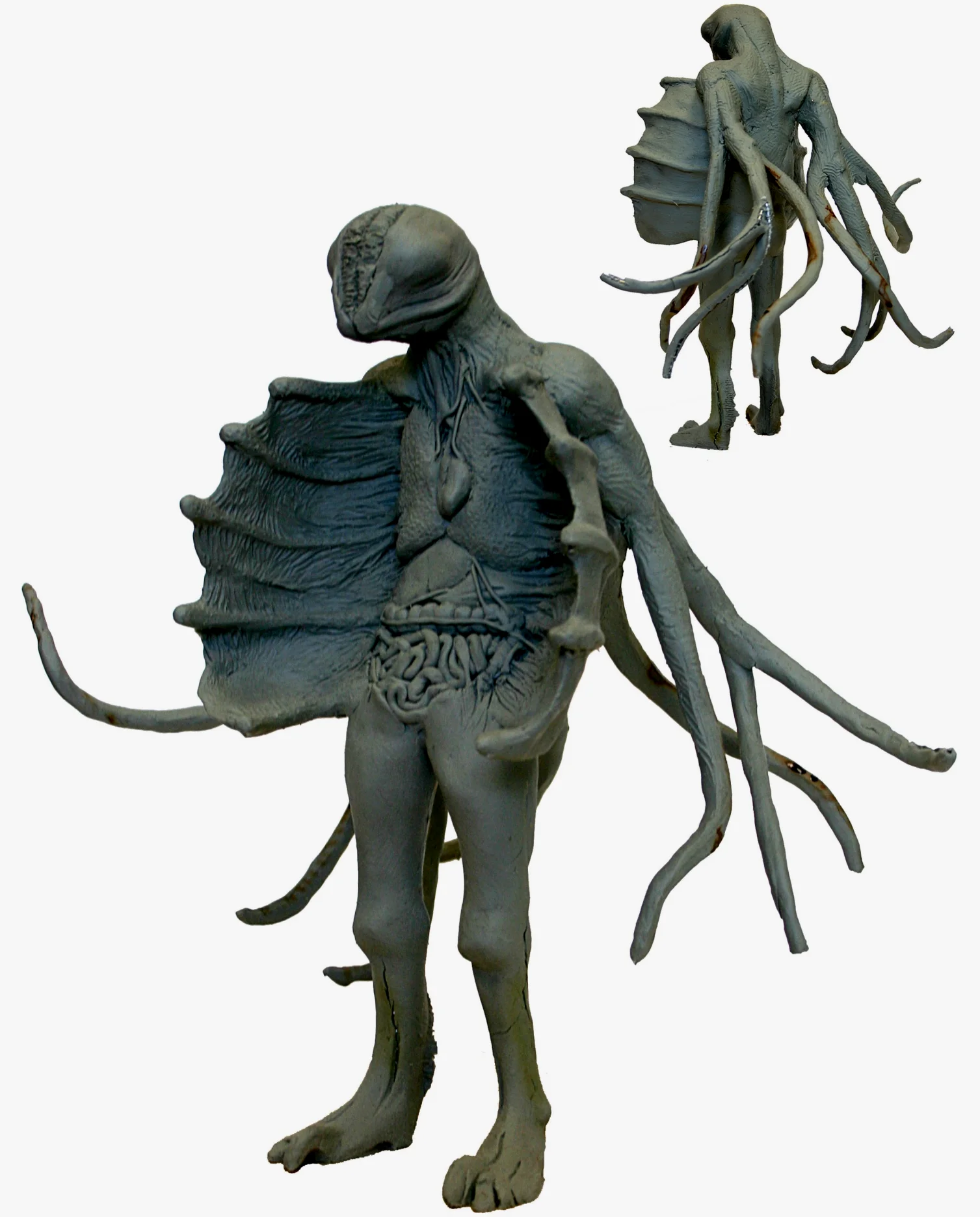 创作故事前的生物概念雕塑
（网址：https://downloads.2kgames.com/bioshock/artbookhigh.zip）