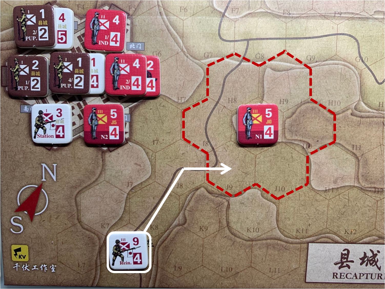 第一回合赵庄方向（L8）日军增援部队对于移动命令3的执行计划