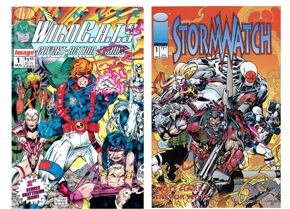 《wildcats》（野猫战队）和《stormwatch》（风暴守卫）（两个名字各拆一半组合起来就是wildStorm）