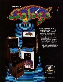 最初版本是space invader Galaga和Galaxian都是同类游戏