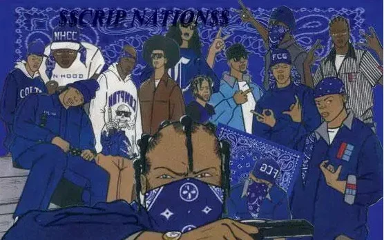 瘸帮（Crips）源自洛杉矶的中南区，这个区域被一条海港高速公路分成东部与西部。因为创始人威廉斯经常拿手杖袭击他人，故得名瘸帮。瘸帮兴起于美国黑手党西进时期，最开始只是自卫性质的街区组织，以被打伤腿的黑人为主，并创造了独有的舞步即瘸步舞，用在帮派挑盘之前，最后不可收拾的变为蔓延至全美及世界各地的黑人组织，服装以蓝色为主，手势为经典的C。