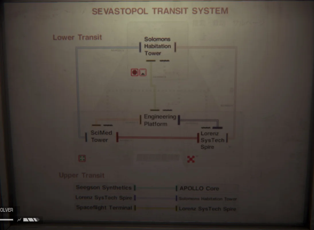 塞瓦斯托波尔站内交通线路示意图