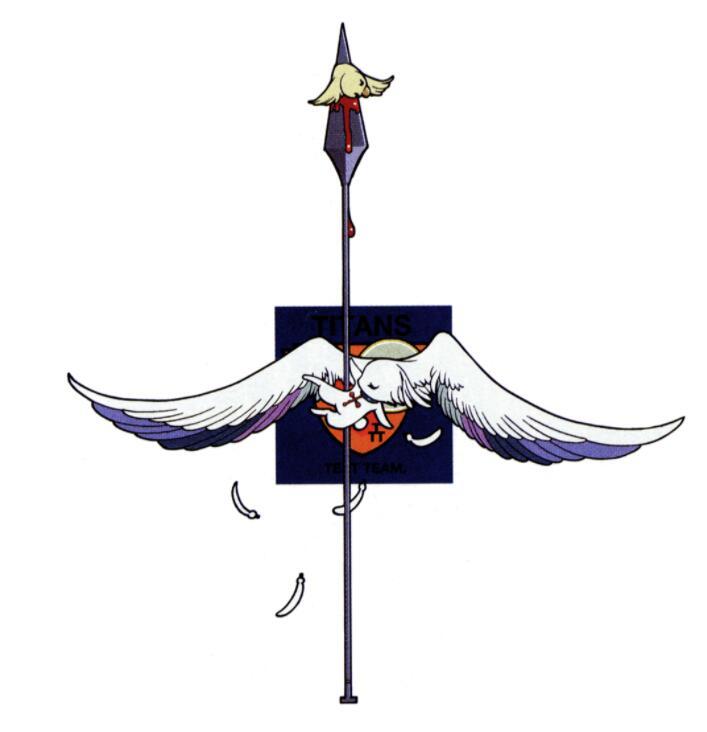 TR-5的专用徽章为一只长着翅膀状耳朵手握长矛的兔子。对于以高速突破敌阵的该机而言，无疑相当形象。这一专用徽章之后沿用到了其他基于ORX-005修改的TR系机型上。