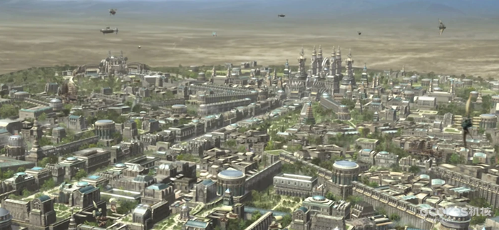 FF12中的拉巴纳斯塔,但是在FF14中玩家所看到的只有残垣断壁