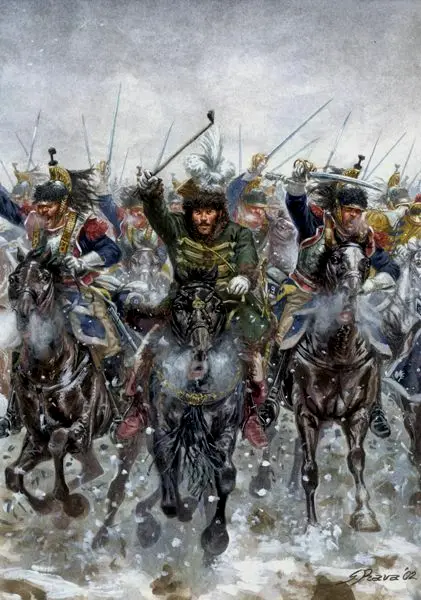 埃劳之战中缪拉带领的法军骑兵发起冲锋