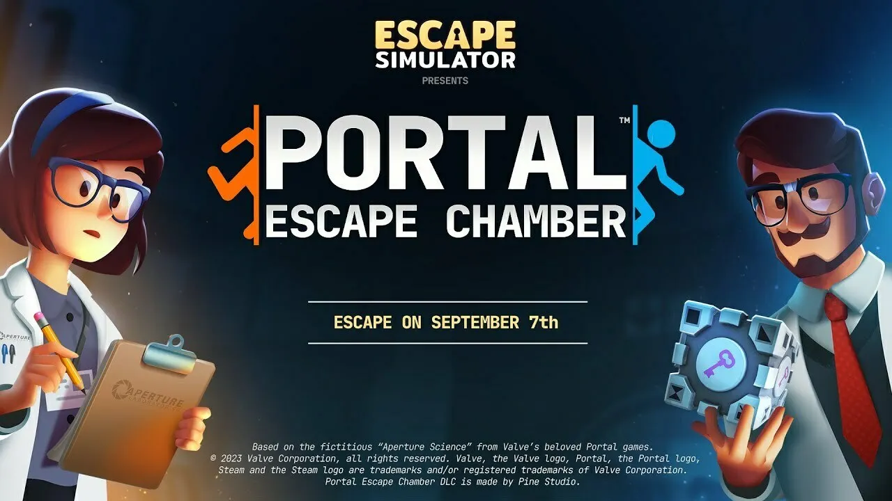 光圈科技需要你：《密室逃脱模拟器》X《传送门》联动DLC将于9月8日推出