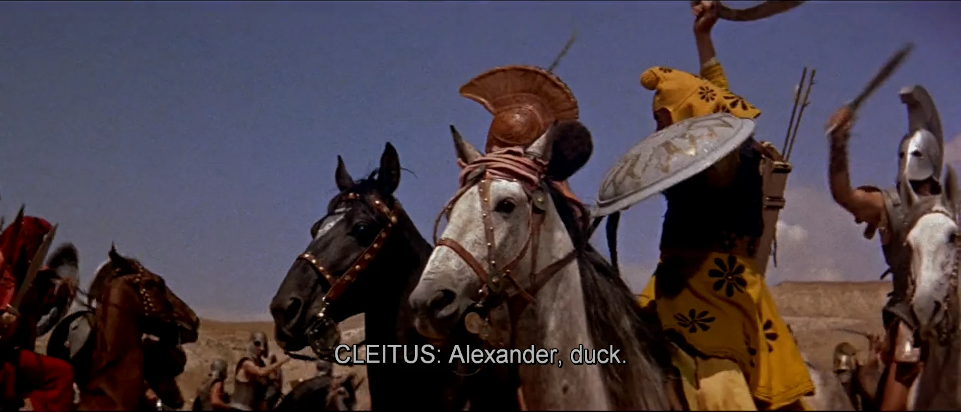 黑克莱图斯救了亚历山大一命这一幕也被拍了出来
