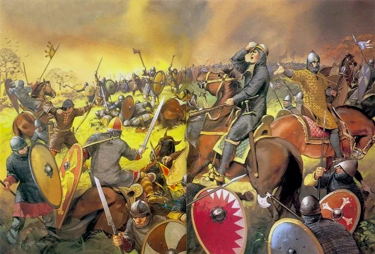 黑斯廷斯之战中，诺曼骑士击败了英格兰重步兵，几乎终结了欧洲的步兵时代