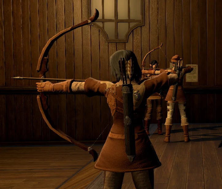 在猫魅族猎人加入猎人行会后，神勇队中也有了使用短弓的队员