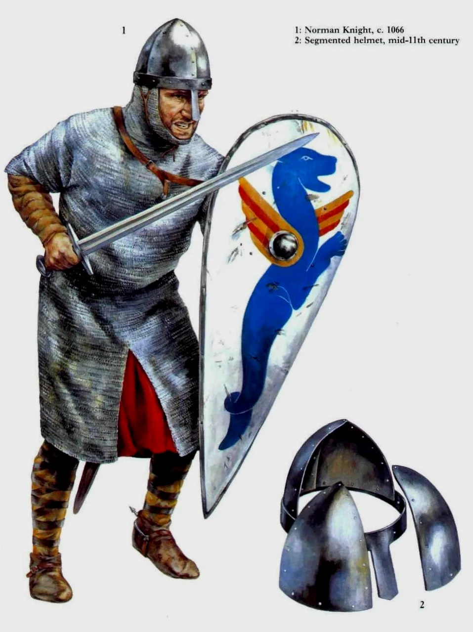 诺曼骑士和他的锥形盔