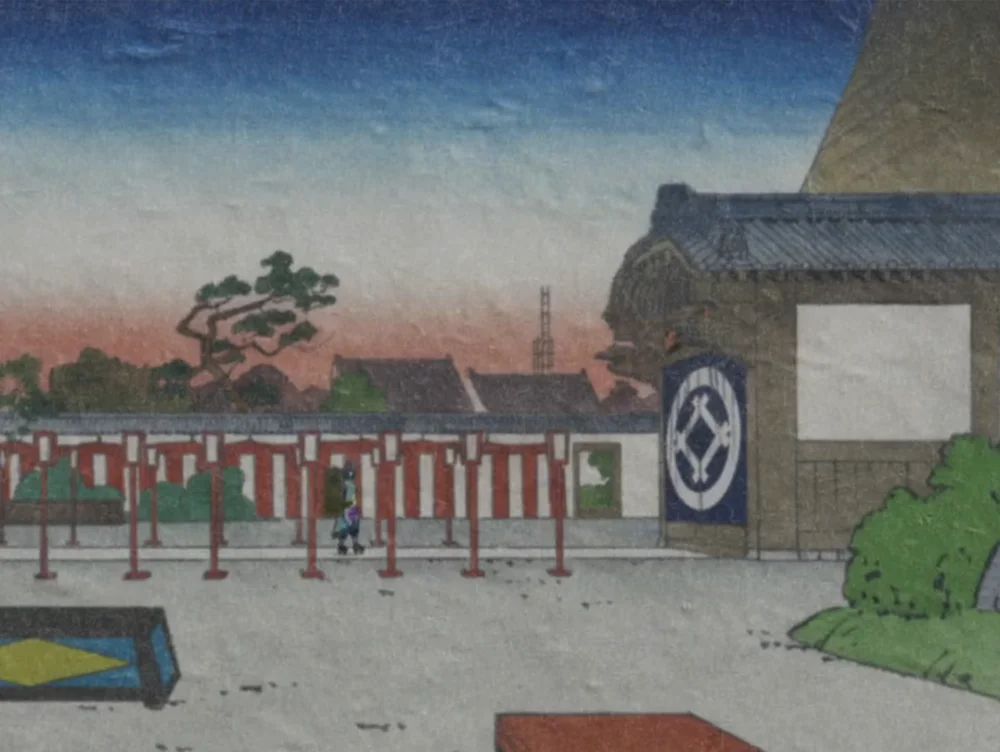 《怪化猫》剧照，色彩搭配模仿浮世绘版画