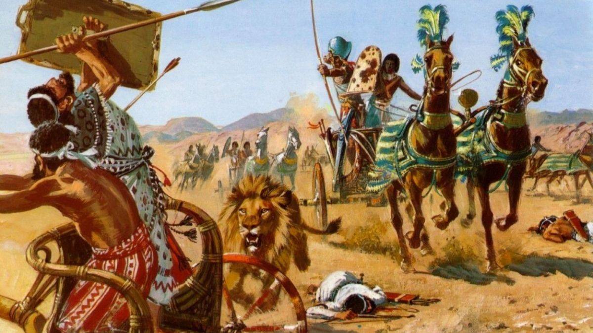 想象中的埃及軍隊趕走希克索人