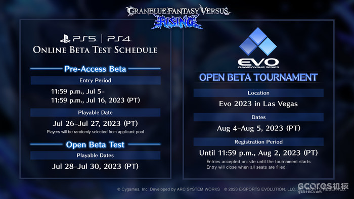 《碧蓝幻想Versus:崛起》将于7月举行公测,EVO 2023现场赛事详情同步揭晓 《碧蓝幻想Versus:崛起》将于7月举行公测,EVO 2023现场赛事详情同步揭晓