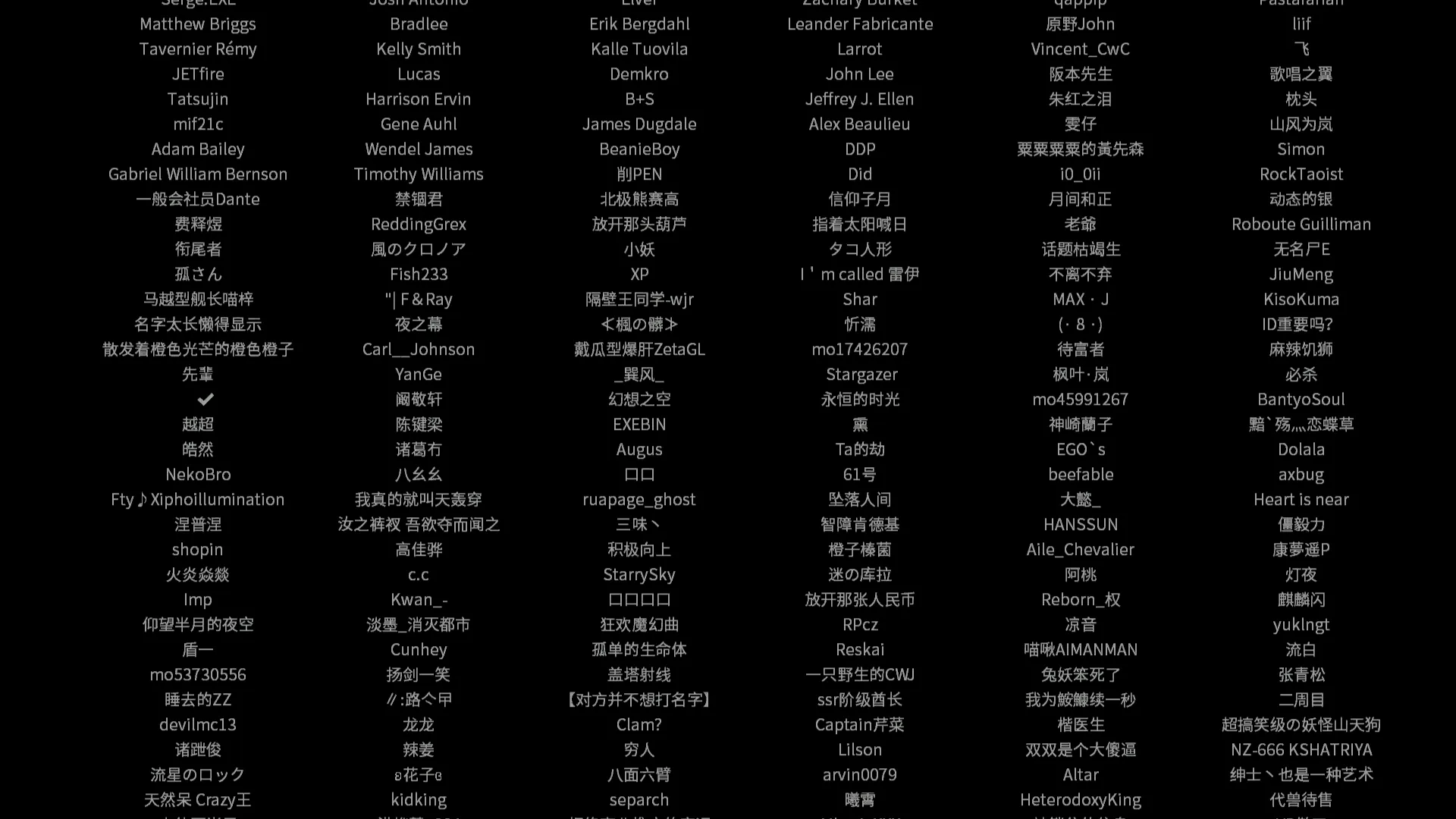 为了在鸣谢里找到自己，我也费了不少功夫（笑）