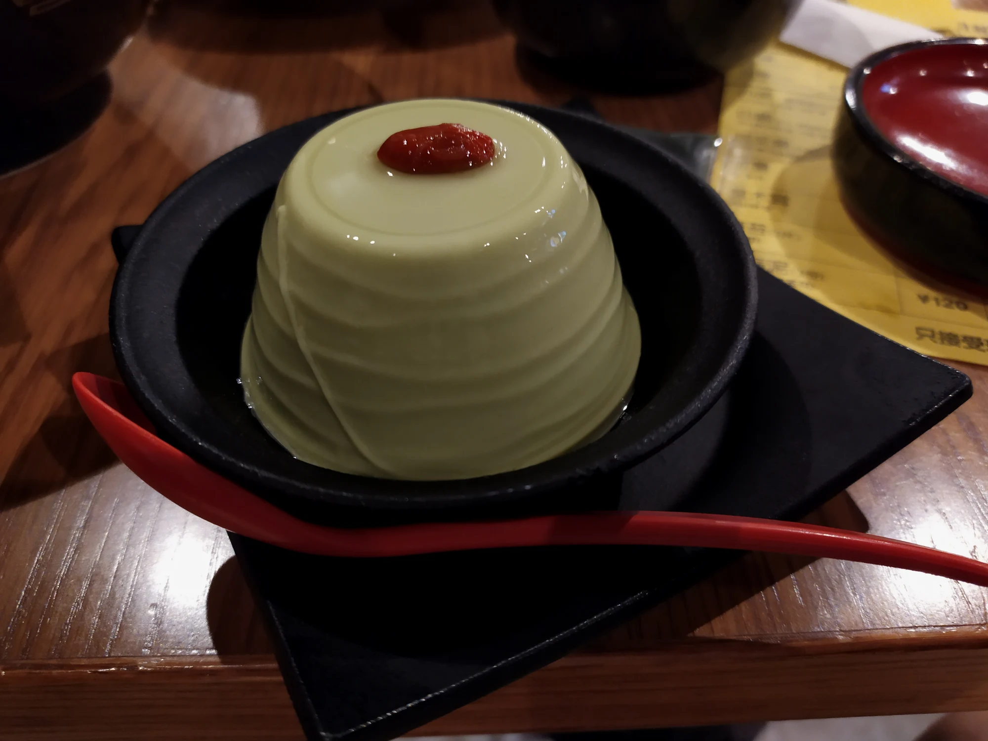 一岚的抹茶豆腐，的确不错。（拉面也不错啦，就是贵了点）